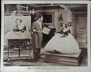 Image du vendeur pour Call It a Day 8 x 10 Still 1937 Walter Woolf King paints Olivia De Havilland's portrait! mis en vente par AcornBooksNH