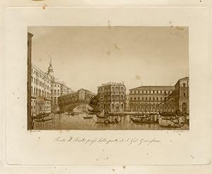 Bild des Verkufers fr Ponte di Rialto preso dalla parte di S. Gio. Grisostomo. zum Verkauf von Libreria Oreste Gozzini snc