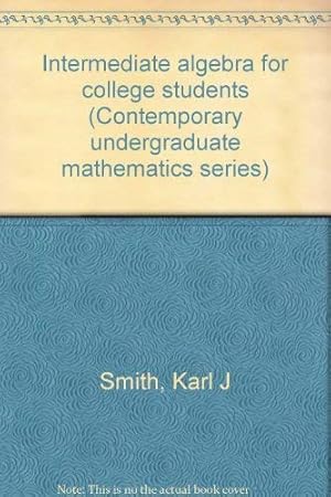 Bild des Verkufers fr Title: Intermediate algebra for college students Contempo zum Verkauf von WeBuyBooks