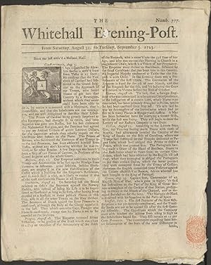 Image du vendeur pour The Whitehall Evening-Post (18 editions) and The Kaleidoscope; or Literary and Scientific Mirror (1 edition) mis en vente par Madoc Books (ABA-ILAB)