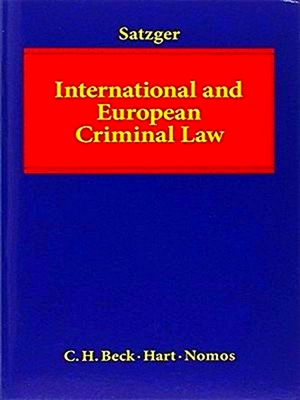 Imagen del vendedor de International and European Criminal Law a la venta por Collectors' Bookstore