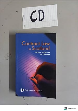 Seller image for Contract Law In Scotland By L McQueen And Thomson for sale by UK LAW BOOK SELLERS LTD