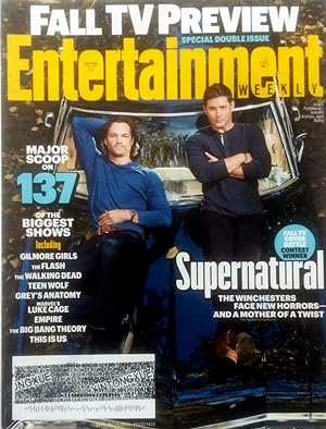 Seller image for Entertainment Weekly Magazine: September 16, 2016 for sale by Kayleighbug Books, IOBA