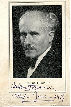Page from program signed by Arturo Toscanini