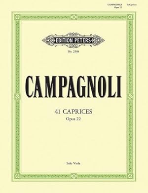 Immagine del venditore per 41 Caprices Op. 22 for Viola venduto da GreatBookPrices