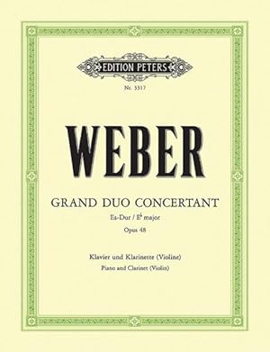Immagine del venditore per Grand Duo Concertant in E Flat Op. 48 for Clarinet Violin and Piano venduto da GreatBookPrices