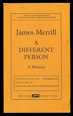 Seller image for A Different Person: A Memoir for sale by Between the Covers-Rare Books, Inc. ABAA