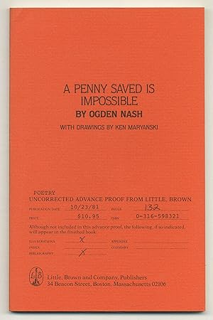 Seller image for A Penny Saved is Impossible for sale by Between the Covers-Rare Books, Inc. ABAA