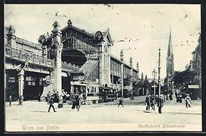 Ansichtskarte Berlin-Schöneberg, U-Bahnhof Bülowstrasse, Strassenbahn