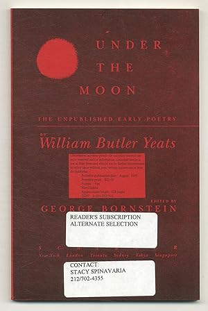 Immagine del venditore per Under the Moon: The Unpublished Early Poetry venduto da Between the Covers-Rare Books, Inc. ABAA