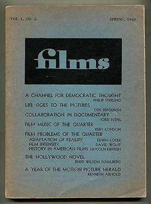 Bild des Verkufers fr Films: A Quarterly Discussion and Analysis - Vol. 1, No. 2, Spring 1940 zum Verkauf von Between the Covers-Rare Books, Inc. ABAA