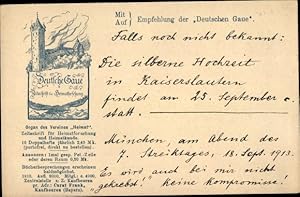 Ansichtskarte / Postkarte Kaufbeuren, Deutsche Gaue, Zeitschrift für Heimatforschung, Verein Heimat