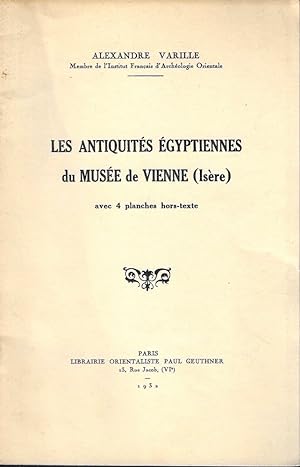 Les Antiquités Egyptiennes du Musée de Vienne (Isère)