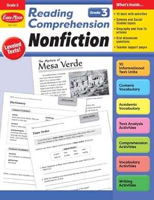 Immagine del venditore per Evan-Moor Reading Comprehension: Nonfiction, Grade 3 - Homeschooling and Classroom Resource Workbook, Biographies, Science, Social studies, Geography, Leveled, Vocabulary, Text structure analysis by Evan-Moor Educational Publsihers [Paperback ] venduto da booksXpress