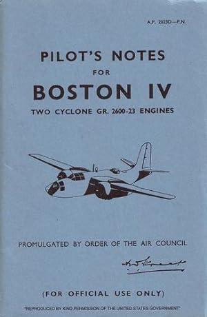 Seller image for Boston IV Pilot's Notes: Air Ministry Pilot's Notes by Air Data Publications [Paperback ] for sale by booksXpress
