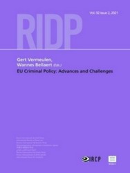 Bild des Verkufers fr Ridp - Revue Internationale de Droit Penal 92-2 (2021 - EU Criminal Policy: Advances and Challenges zum Verkauf von Collectors' Bookstore