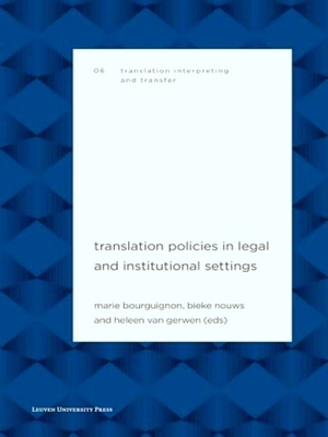 Immagine del venditore per Translation Policies In Legal And Institutional Settings venduto da Collectors' Bookstore