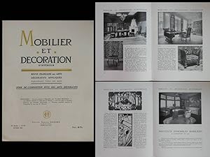 MOBILIER ET DECORATION n°XI 1925 EXPOSITION ART DECO, POLOGNE, J.J.K. RAY, ROBJ