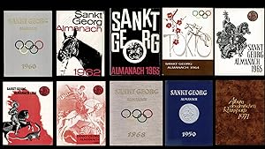 Konvolut Sankt Georg Almanach (Zeitschrift über Pferdesport/Pferdezucht) - 8 Original-Ausgaben 19...