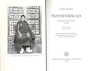 Bild des Verkufers fr Transhimalaya - Entdeckungen und Abenteuer in Tibet (Neue Ausgabe - 2. Auflage 1953) zum Verkauf von Libro-Colonia (Preise inkl. MwSt.)