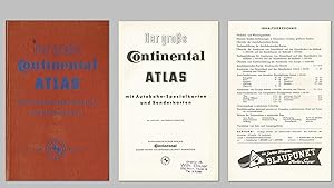 Der große Continental Atlas mit Autobahn-Spezialkarten und Sonderkarten (Originalausgabe ca. 1955)