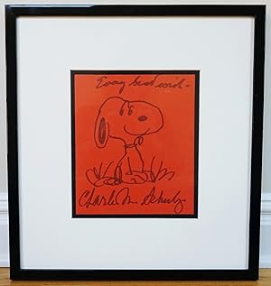 ORIGINAL CHARLES SCHULZ FELT TIP DRAWING