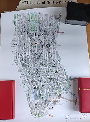"NYC Map"; Numbered Hand Signed Giclee' Print With Certificate of Authenticity