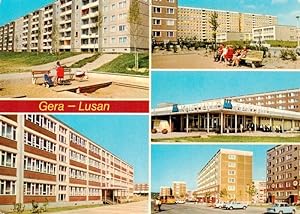 Postkarte Carte Postale 73938592 Lusan Gera Hans Beimler Oberschule Strasse der Bauarbeiter Kaufh...