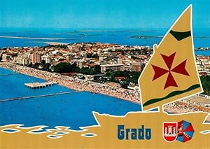 Postkarte Carte Postale 73946086 Grado Gorizia IT Kuestenpanorama Strand