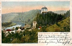 Postkarte Carte Postale 73937697 Cesky Sternberk Boehmisch Sternberg CZ Panorama Blick zur Burg C...