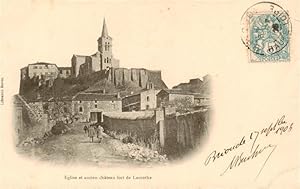 Postkarte Carte Postale 13938142 Lamothe 43 Haute-Loire Eglise et ancien chateau fort de Lamothe