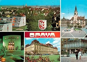 Postkarte Carte Postale 73942367 Opava Troppau CZ Stadtpanorama Stadtzentrum Theater Oper