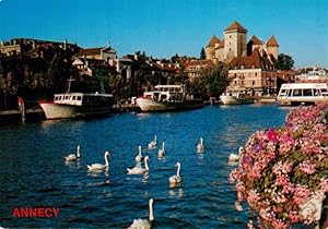 Postkarte Carte Postale 13947953 Annecy 74 Haute-Savoie Le port et le château