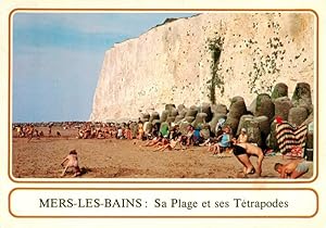 Postkarte Carte Postale 13948485 Mers-les-Bains 80 Somme La plage et ses Tétrapodes