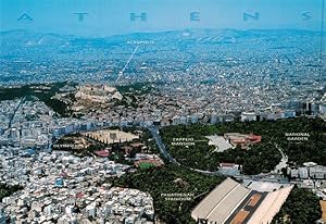 Bild des Verkufers fr Postkarte Carte Postale 73945051 Athens Athen Athenes Greece Stadtpanorama Akropolis Olympieion Station zum Verkauf von Versandhandel Boeger