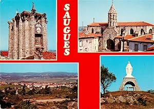 Postkarte Carte Postale 13947954 Saugues Vierge du Gévaudan vue générale Eglise romana Tour des A...