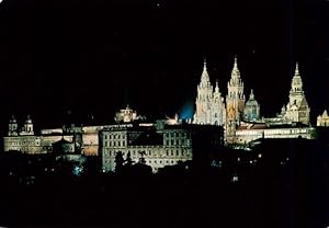 Seller image for Postkarte Carte Postale 73944573 Santiago de Compostela ES La Catedral Aspecto nocturno for sale by Versandhandel Boeger