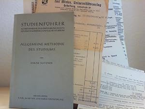 Bild des Verkufers fr Allgemeine Methodik des Studium. Studienfhrer im Auftrag des Reichsstudentenfhrers Gauleiter und Reichsstatthalter Dr. Scheel. zum Verkauf von Antiquariat im Schloss