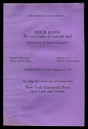 Seller image for Your John: The Love Letters of Radclyffe Hall for sale by Between the Covers-Rare Books, Inc. ABAA