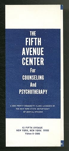 Seller image for [Pamphlet]: The Fifth Avenue Center for Counseling and Psychotherapy for sale by Between the Covers-Rare Books, Inc. ABAA