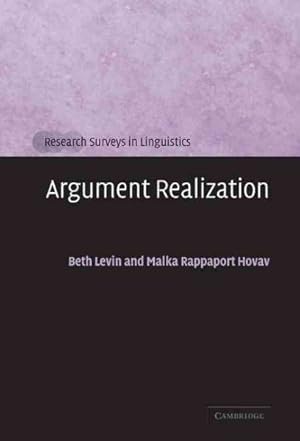 Seller image for Argument Realization for sale by GreatBookPricesUK