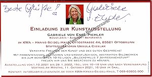 Bild des Verkufers fr Original Autogramm Gabriele von Ende-Pichler *1944 dt. Malerin /// Autogramm Autograph signiert signed signee zum Verkauf von Antiquariat im Kaiserviertel | Wimbauer Buchversand