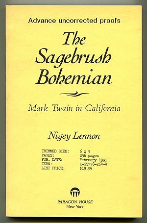 Seller image for The Sagebrush Bohemian: Mark Twain in California for sale by Between the Covers-Rare Books, Inc. ABAA