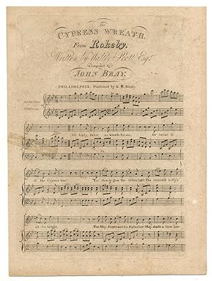 Image du vendeur pour [Sheet music]: The Cypress Wreath from Rokeby mis en vente par Between the Covers-Rare Books, Inc. ABAA