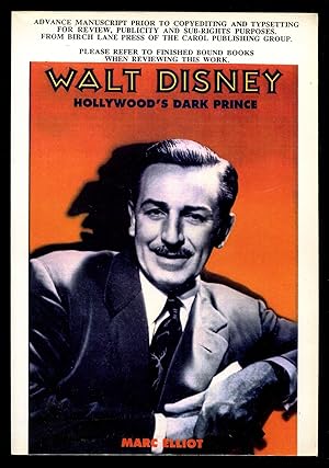 Imagen del vendedor de Walt Disney: Hollywood's Dark Prince a la venta por Between the Covers-Rare Books, Inc. ABAA