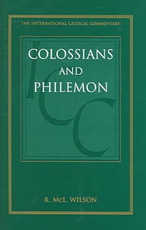 Immagine del venditore per Colossians And Philemon : A Critical And Exegetical Commentary venduto da GreatBookPricesUK