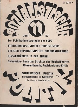 Seller image for Sozialistische Politik; 1. Jahrgang, Heft 2, Juni 1969 : Politische konomie . for sale by Schrmann und Kiewning GbR