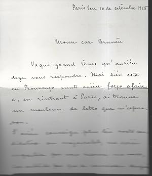 Lettre autographe signée