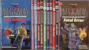 Bild des Verkufers fr COMPLETE SET ALL 11 THE THREE INVESTIGATORS CRIMEBUSTERS pbs: #1 HOT WHEELS, #2 MURDER TO GO, #3 ROUGH STUFF, #4 FUNNY BUSINESS, #5 AN EAR FOR DANGER, #6 THRILLER DILLER, #7 REEL TROUBLE, #8 SHOOT THE WORKS, #9 FOUL PLAY, #10 LONG SHOT, #11 FATAL ERROR zum Verkauf von Far North Collectible Books