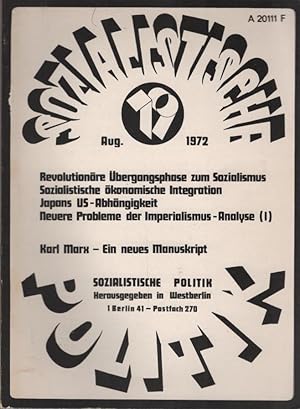 Seller image for Sozialistische Politik; 2. Jahrgang, Heft 9, Dezember 1970 : Jugoslawien auf dem 'Dritten Weg' - zum Kapitalismus . for sale by Schrmann und Kiewning GbR